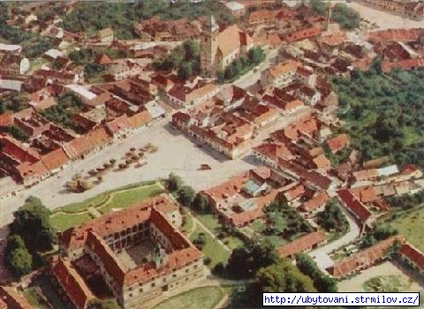 Letecký pohled na Dačice